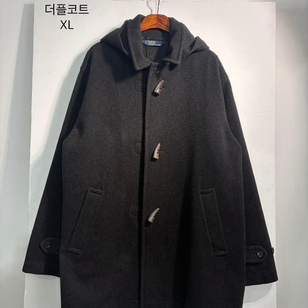[XL] Polo 폴로 랄프로렌 울 혼방 후드 더플 코트 