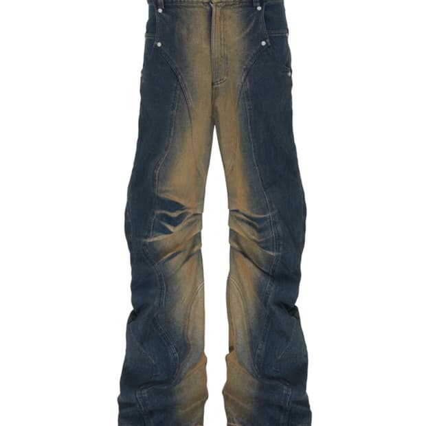 surgery fold-bend jeans tin blue L