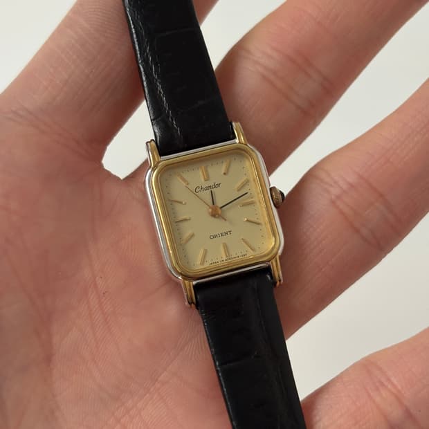 오리엔트 1980년대 빈티지시계 Chandor 탱크 쿼츠 여성