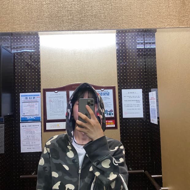 베이프 시티 카모 후드집업