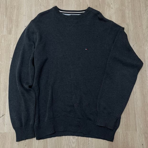 타미힐피거 스몰플래그 코튼 니트 S/90