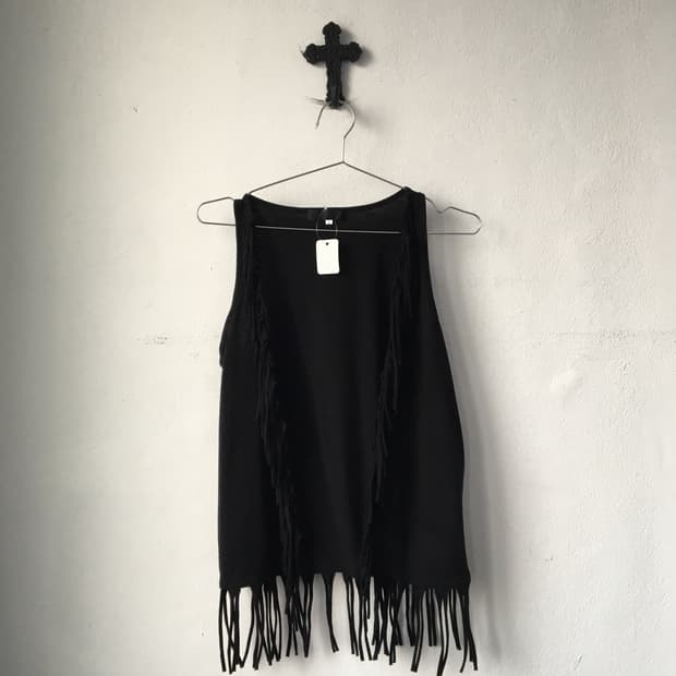 Fringe open vest