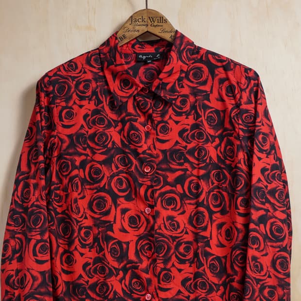 아네스베 로즈 패턴 셔츠