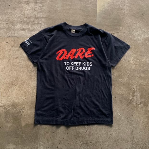 80s DARE 마약 단속 프로그램 프로모션 티셔츠