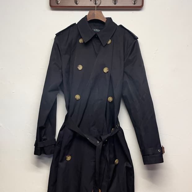 폴로 랄프로렌 (우먼) 네이비 트렌치 코트