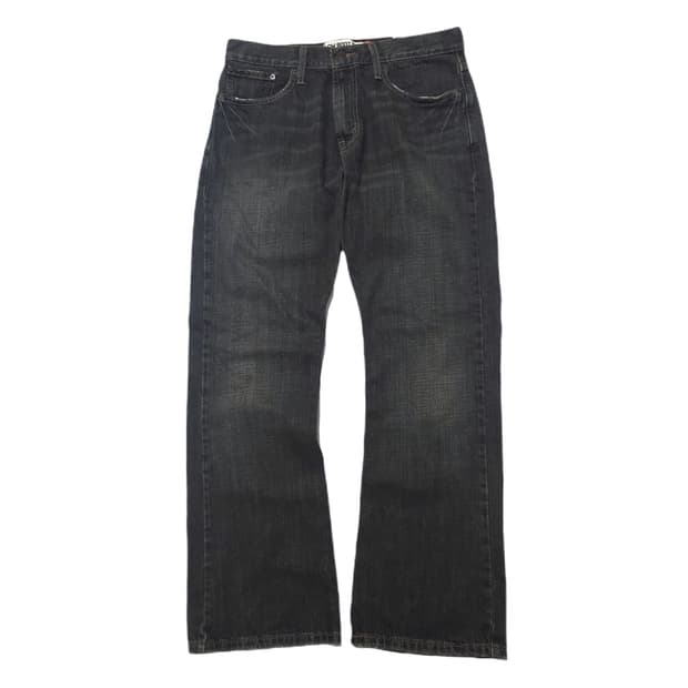 리바이스 527 로우 부츠컷 워싱 데님 팬츠 블랙