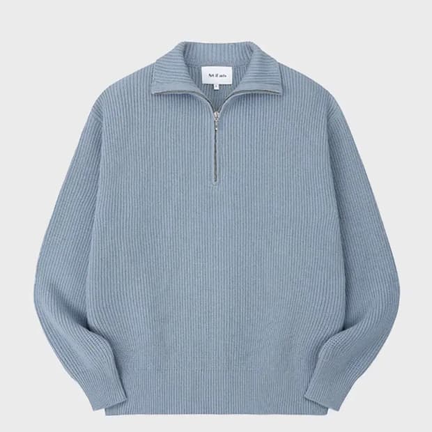 아트 이프 액츠 Half Zip Up Turtle Neck Knit