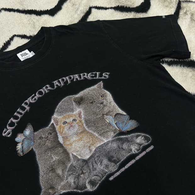 [M]스컬프터 Cat 반팔/블랙