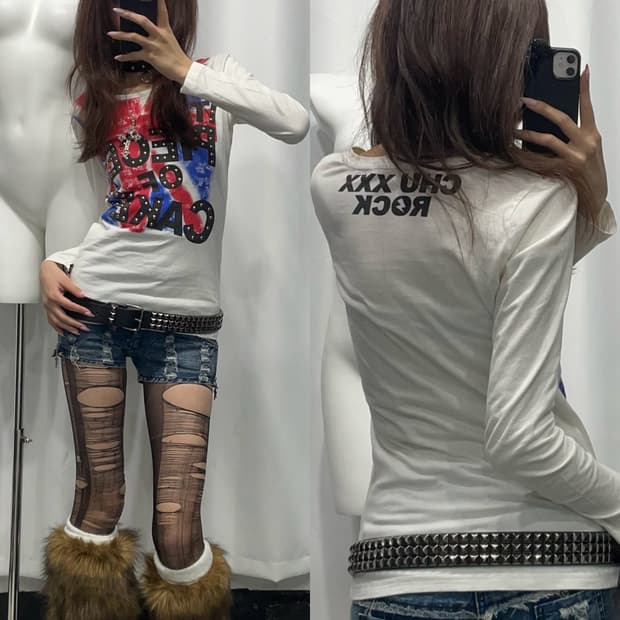 🎸유니온 잭 프린팅 롱 슬리브🎸