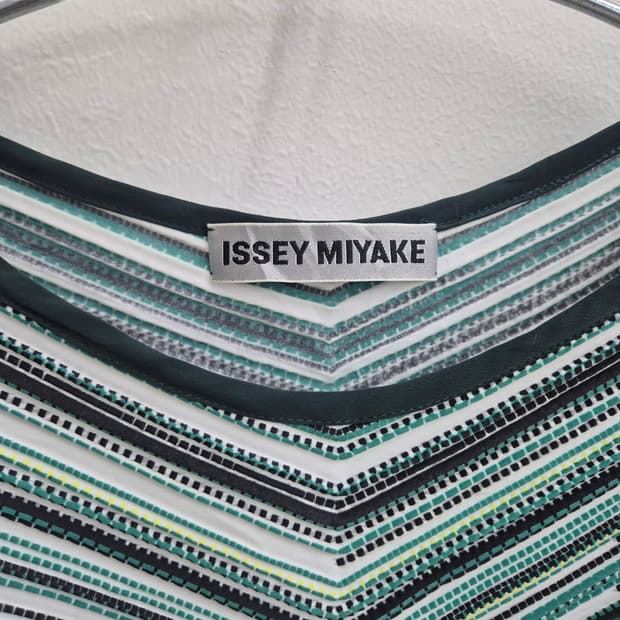 Issey Miyake 3D Steam Stretch Stripe Top