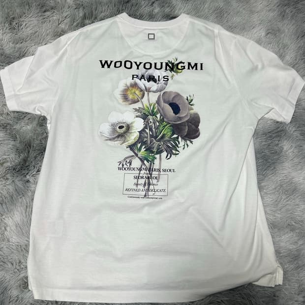 우영미 플라워 반팔 48 흰색