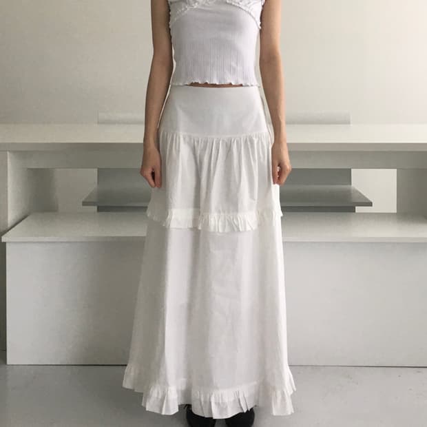러플 롱스커트