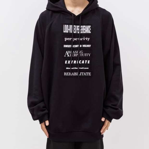 라프시몬스 Raf simons 패치 후드