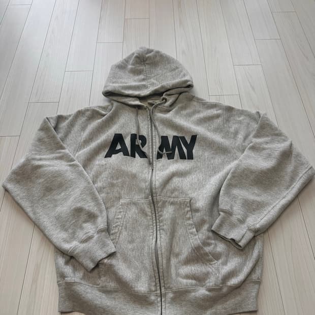 빈티지 PFU ARMY 아미 후드 집업 짚업 라지