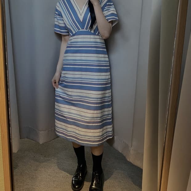 베리니스 BERENICE 스트라이프 원피스 M _ 여성