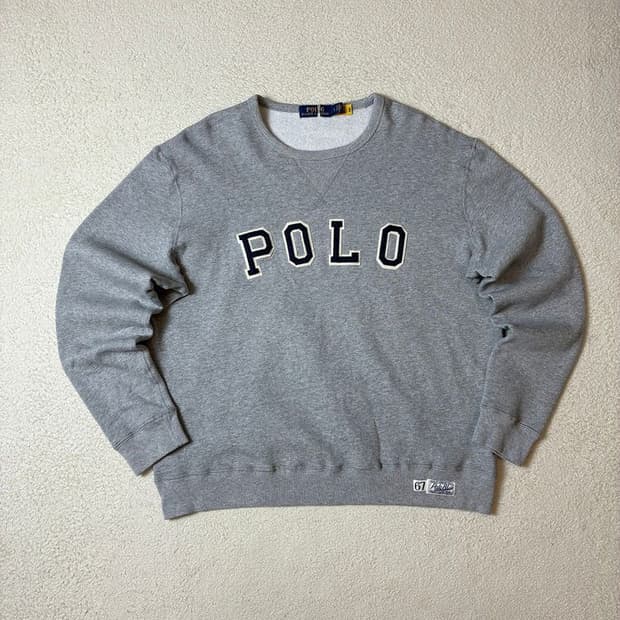 폴로 랄프로렌 아치 로고 신형택 기모 크루넥 맨투맨 PN7049