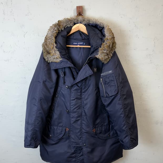 폴로스포츠 빈티지 N3B 구스다운 파카 네이비