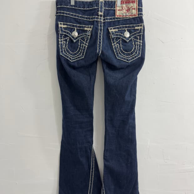 true religion stitch detail denim pants