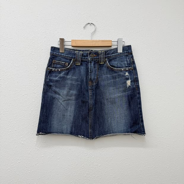 빈티지 jean house 워싱 미니 스커트