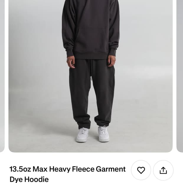 샤카웨어 13.5oz 맥스 헤비 필리스 가먼트 다이 스웻 셋업