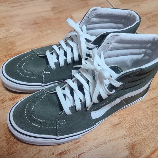 반스 스케이트하이 그린카키 265