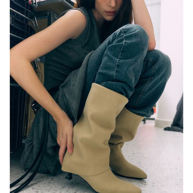 무드나잇 데인 키튼힐 폴딩부츠 sand beige 245