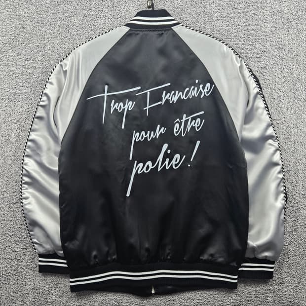 바운스 백 프린트 레터링 스카잔 자켓 ( M 추정 ) / 11472