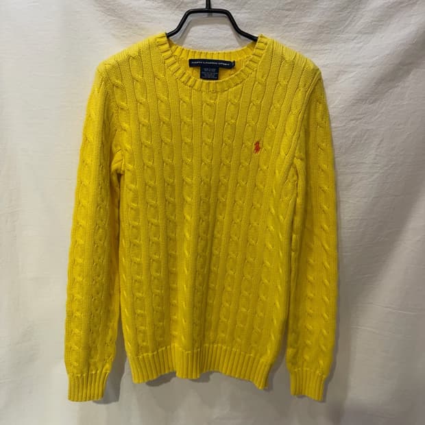 폴로 랄프로렌 꽈배기 케이블 라운드 니트