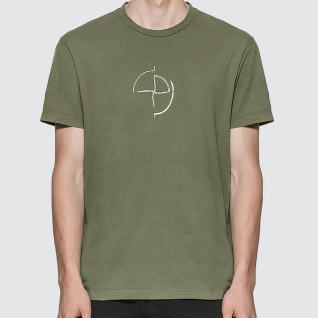 스톤아일랜드 STONE ISLAND 데이터 스캔로고 티셔츠