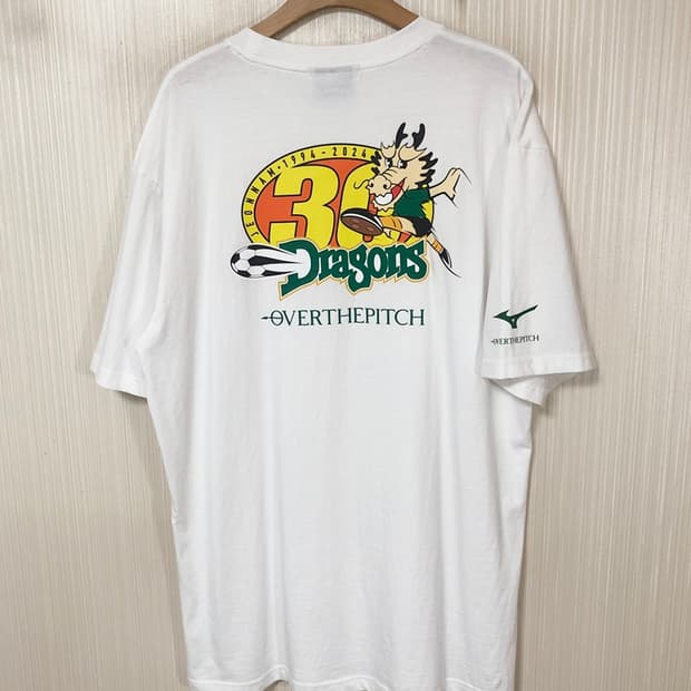 오버더피치X전남드래곤즈 창단30주년X미즈노 레트로티셔츠 XL