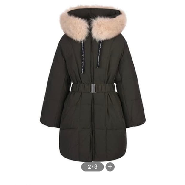 (새제품)비지트인뉴욕 폭스 퍼 덕 다운 점퍼 프리사이즈