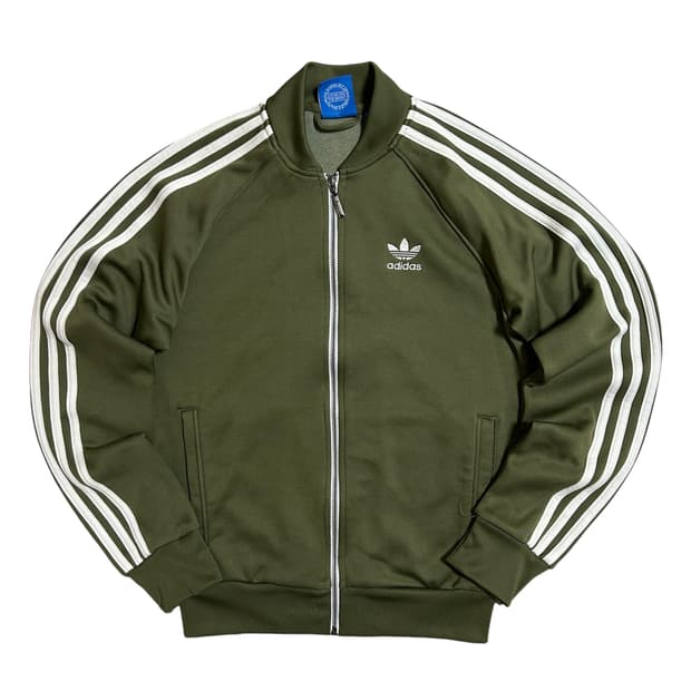 아디다스 카키 슈퍼스타 트랙탑(95)