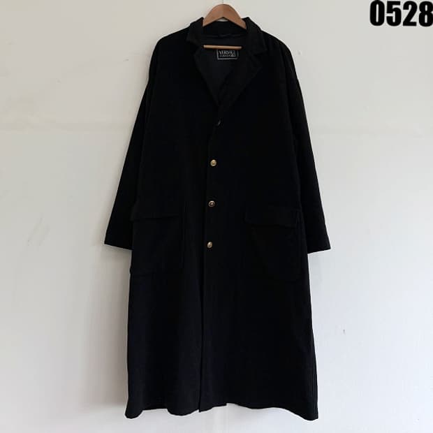 베르사체 클래식 V2 블랙 롱 코트 XXL 0528