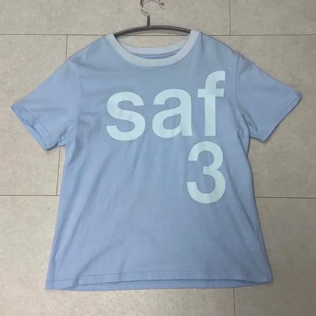 사파리스팟 우먼 1/2 베이직 반팔 sky