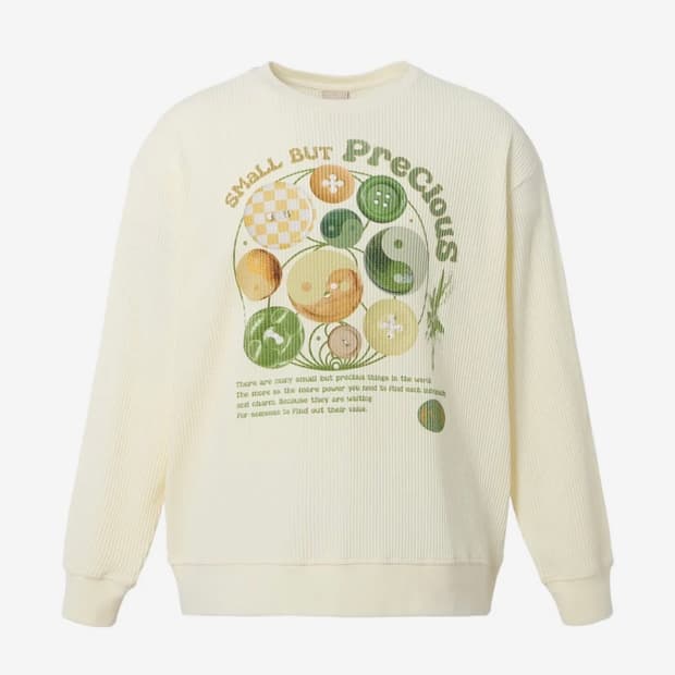 애드오프 니트 맨투맨 s 아이보리