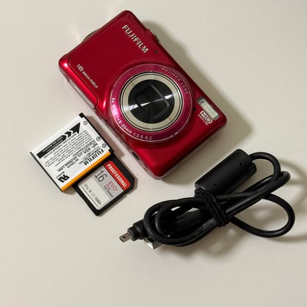 후지필름 파인픽스 jx420 빈티지 디카 디지털카메라 레드
