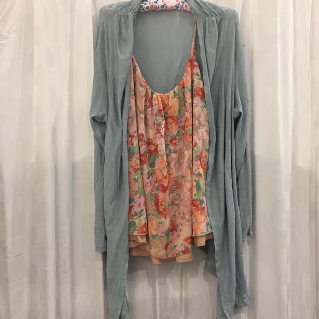 JPN Vintage 모리걸 히메갸루 민트 가디건
