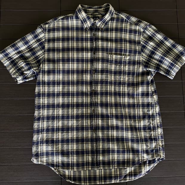 (L) 올드갭 체크 반팔 셔츠