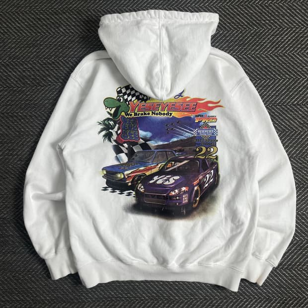 예스아이씨 레이싱 그래픽 후드 티셔츠o 3516