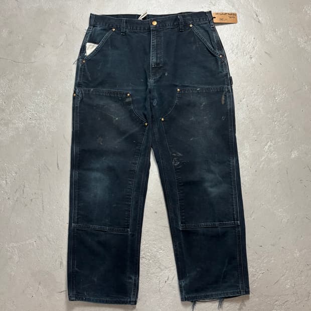 OG USA Made 칼하트 B01 더블니 블랙 칼하트 썩블니 카펜터