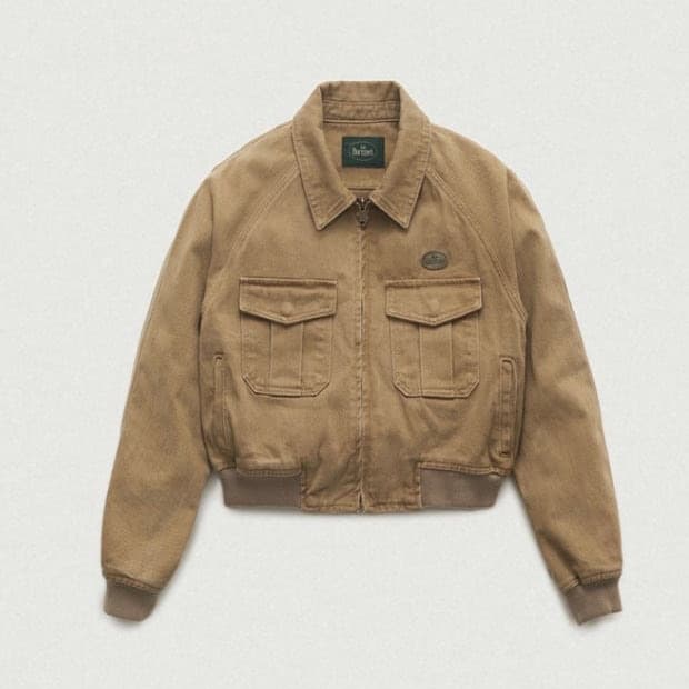 더바넷 Tessie Cotton Blouson_Camel 블루종 자켓