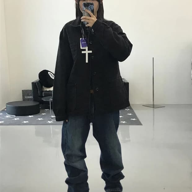 르 몽 생 미셸 70년대 빈티지 워크 자켓 