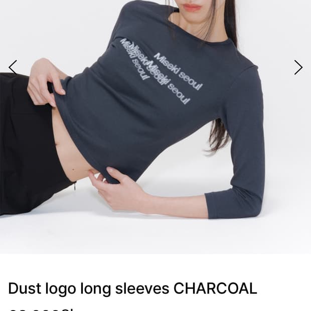 Dust logo long sleeves CHARCOAL