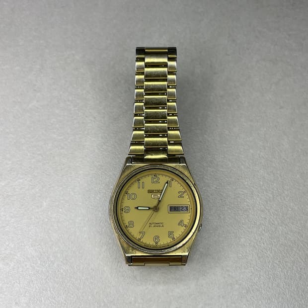 70’s 세이코5 21Jewels 데이데이트 골드