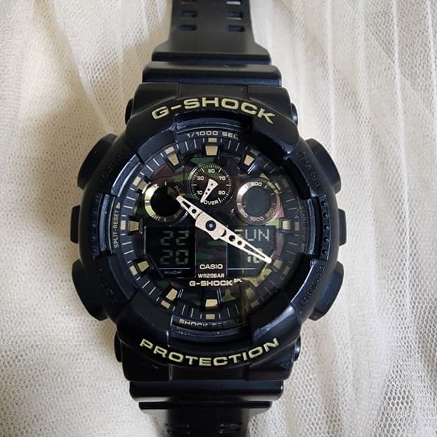 카시오 지샥 카모 GA-100CF  우레탄 시계