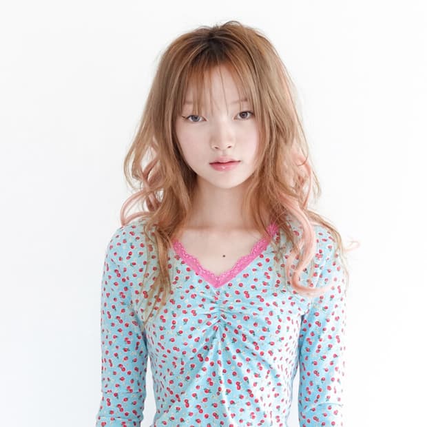 샵페어리 리틀 스트로베리 레이스 탑