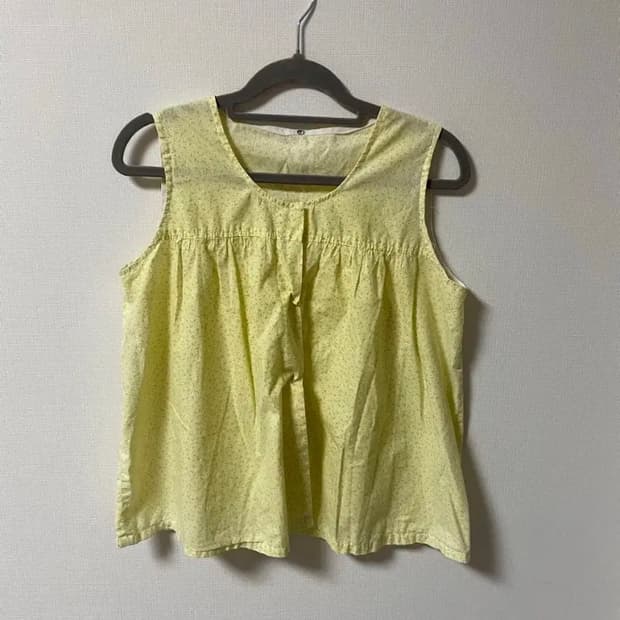 빈티지 모리걸 하구미 잔꽃 민소매 티셔츠