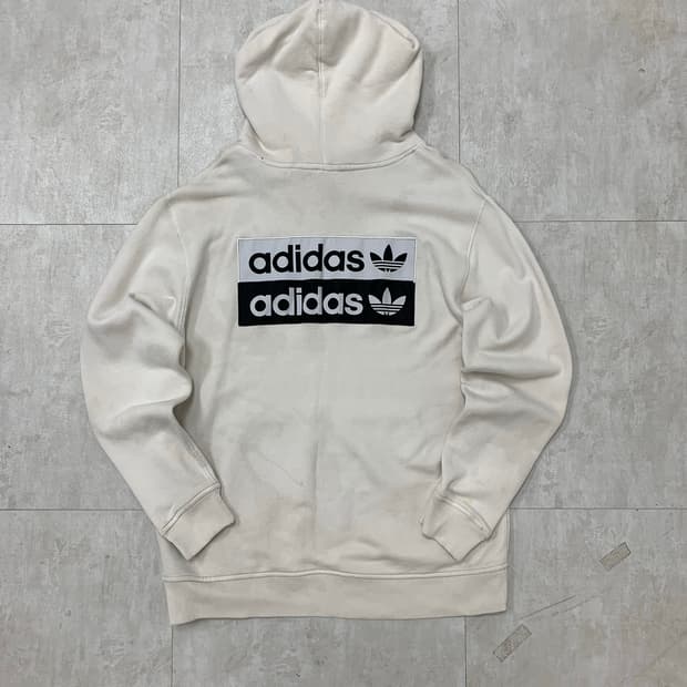아디다스 소매 스트라이프 후드티#741