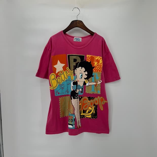 [Betty boop] 90~00's 베티붑 일본생산 팝아트 티셔츠