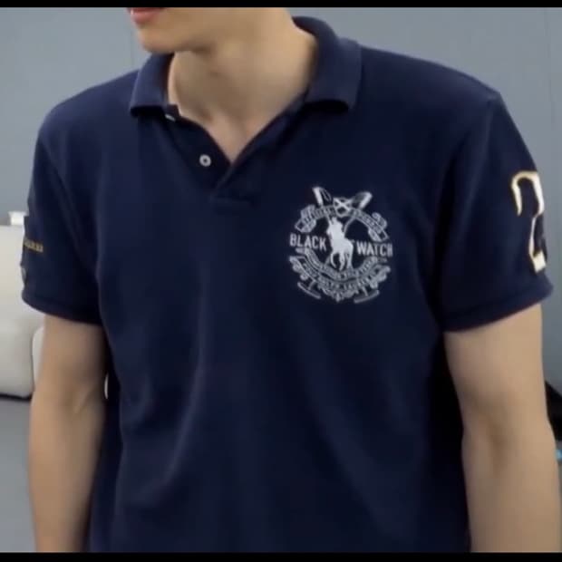폴로 랄프로렌 빅포니 뉴욕 코르티스 엄성현 카라티 네이비 반팔티셔츠